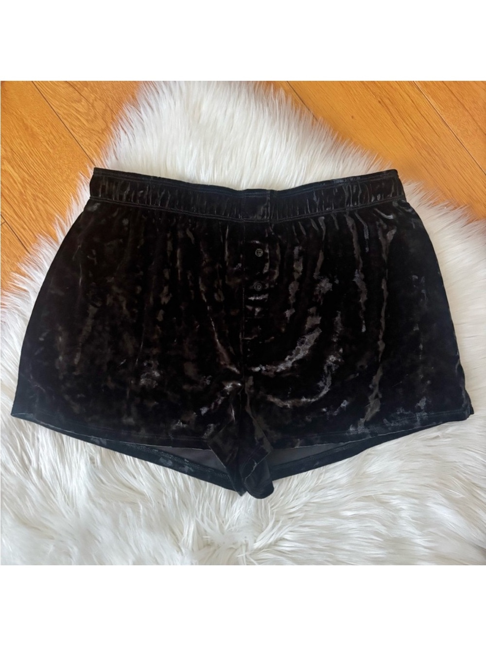 Victoria’s Secret PINK Black Velvet Shorts